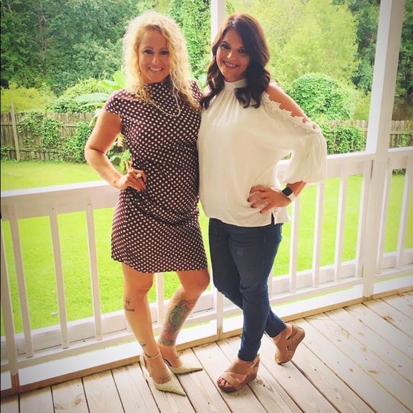 Brown Polka Dot Dress - Picture 1 of 8